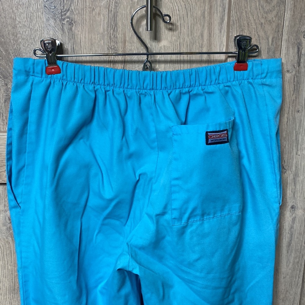 Scrub Pants Women Cherokee Workwear Originals Drawstring Waist w/ Flare Leg 4101 - Picture 7 of 15